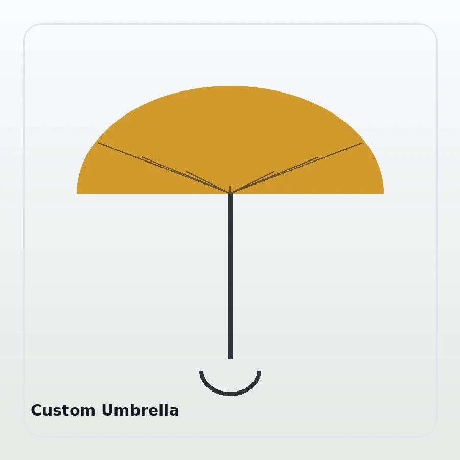 Golden Inpan custom umbrella product